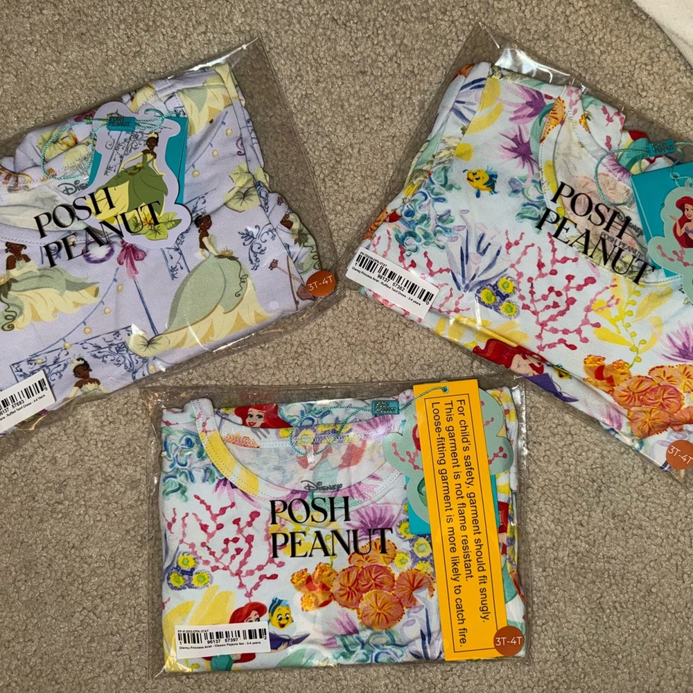 Posh Peanut Disney Ariel pj set 3/4